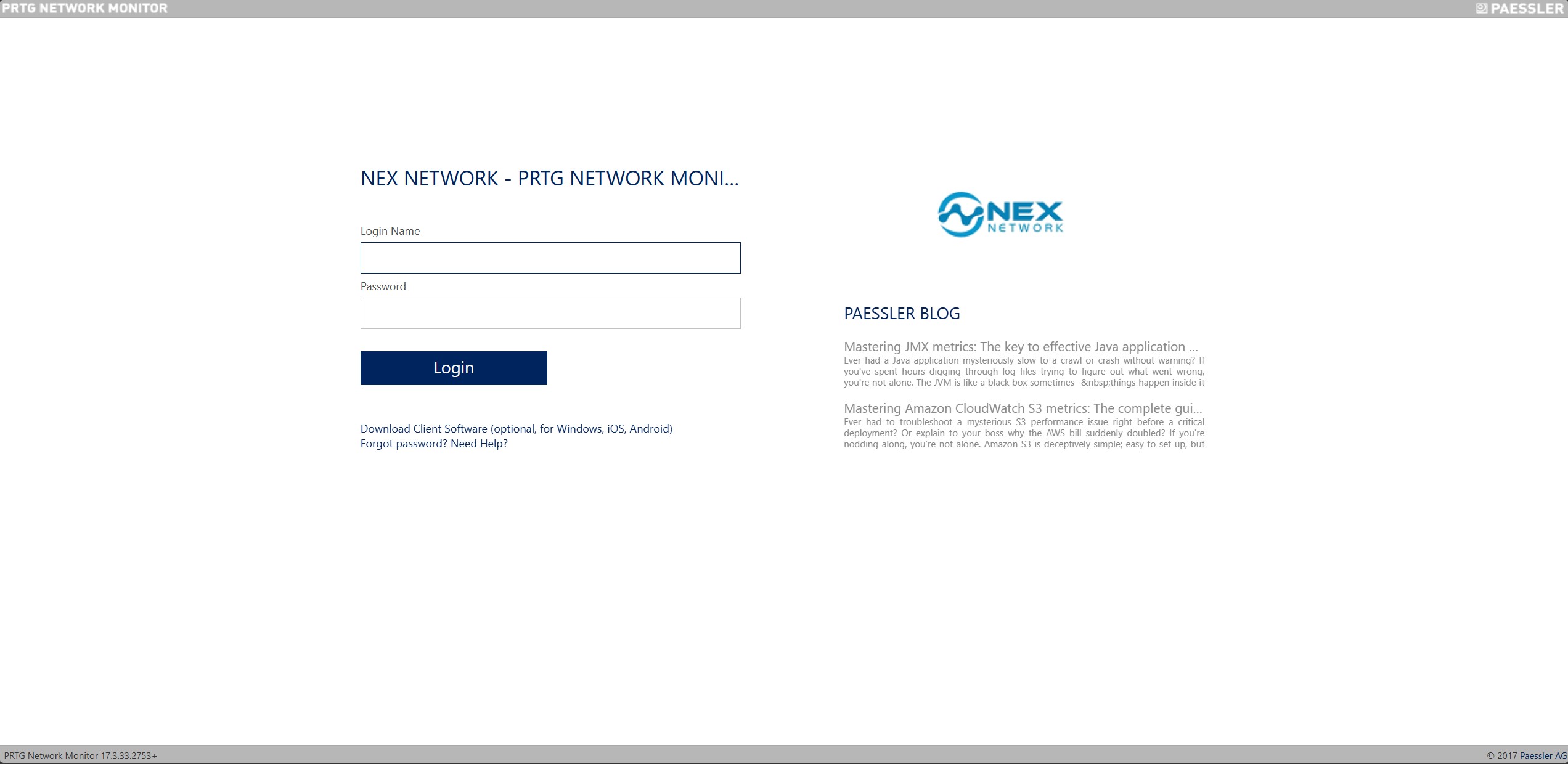 Network monitoring with PRTG